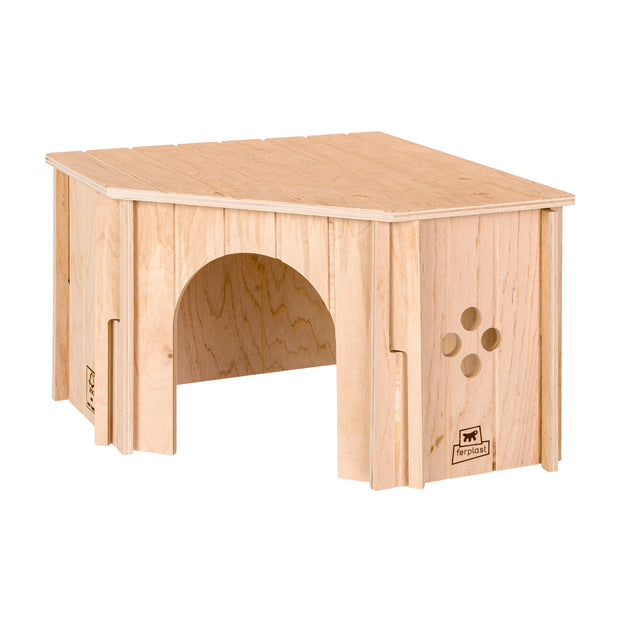 SIN CORNER Eckhaus aus Holz für Kleintiere