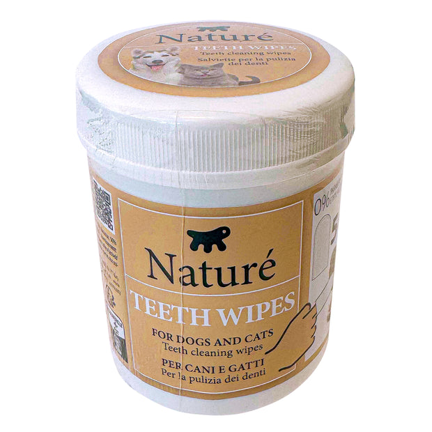 DENTALE FINGERPADS ZUR EINMALIGEN VERWENDUNG NATURÉ – FÜR HUNDE UND KATZEN (50 Stück)