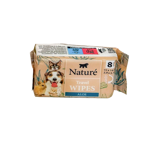 TASCHENWISCHTÜCHER NATURÈ TRAVEL WIPES (8 Stück)