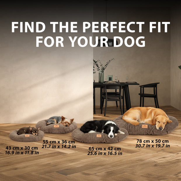 RELAX CORDUROY Ovales Kissen für Hunde und Katzen