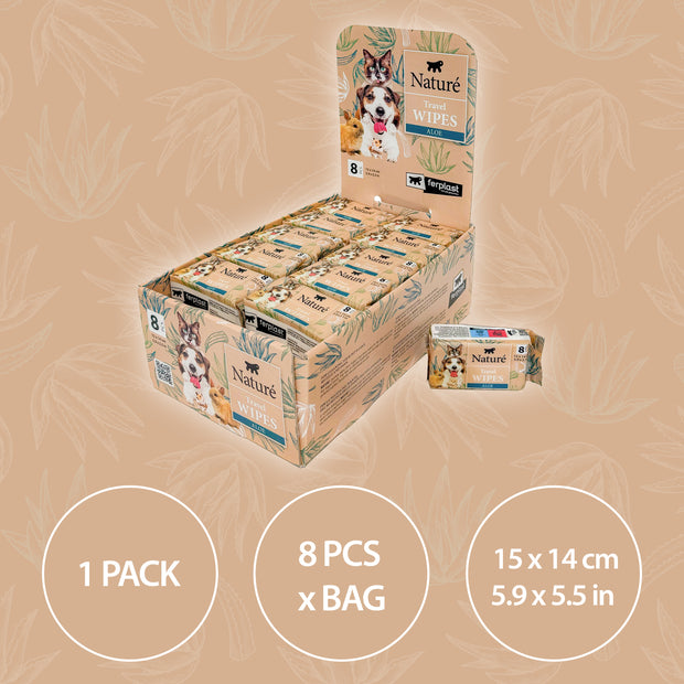 TASCHENWISCHTÜCHER NATURÈ TRAVEL WIPES (8 Stück)