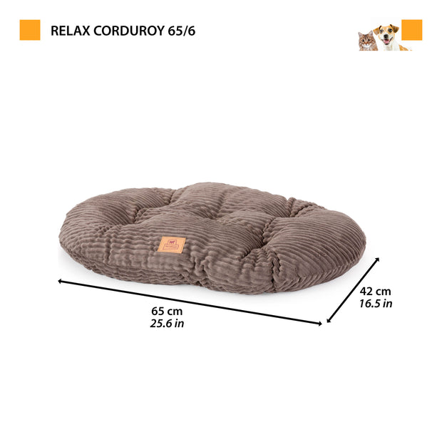 RELAX CORDUROY Ovales Kissen für Hunde und Katzen