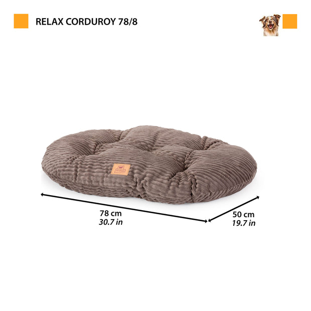 RELAX CORDUROY Ovales Kissen für Hunde und Katzen