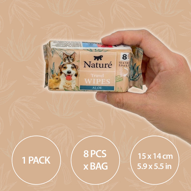 TASCHENWISCHTÜCHER NATURÈ TRAVEL WIPES (8 Stück)