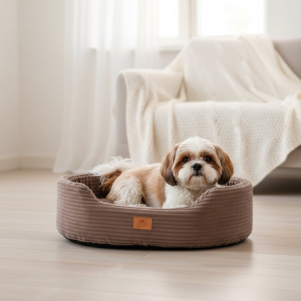 DANDY CORDUROY Sofa-Bett mit herausnehmbarem Kissen für Hunde und Katzen