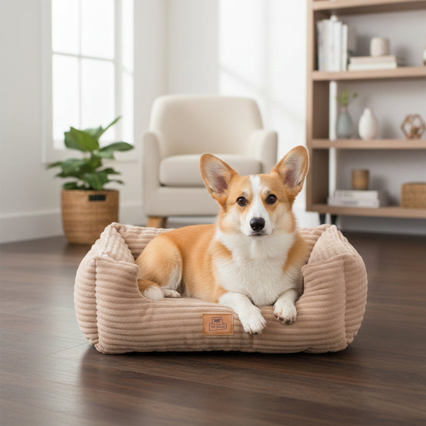 SWEETIE CORDUROY Weiches Bett für Hunde und Katzen