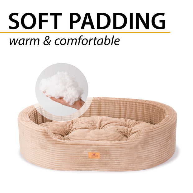 DANDY CORDUROY Sofa-Bett mit herausnehmbarem Kissen für Hunde und Katzen