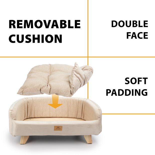 YUKI Holz-Haustierbett