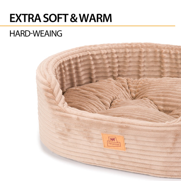 DANDY CORDUROY Sofa-Bett mit herausnehmbarem Kissen für Hunde und Katzen