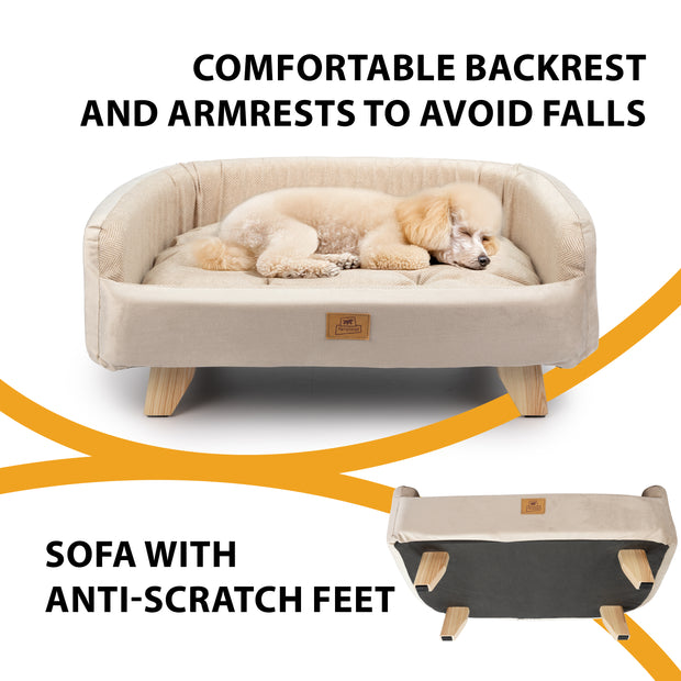 YUKI Holz-Haustierbett