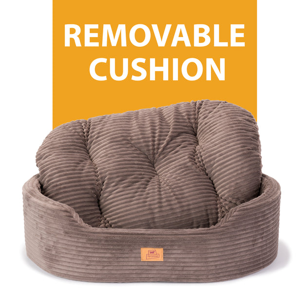 DANDY CORDUROY Sofa-Bett mit herausnehmbarem Kissen für Hunde und Katzen