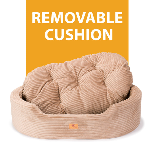 DANDY CORDUROY Sofa-Bett mit herausnehmbarem Kissen für Hunde und Katzen