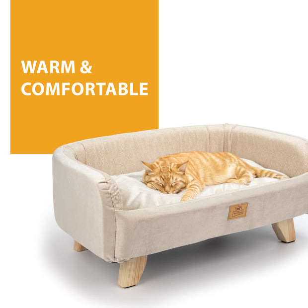 YUKI Holz-Haustierbett